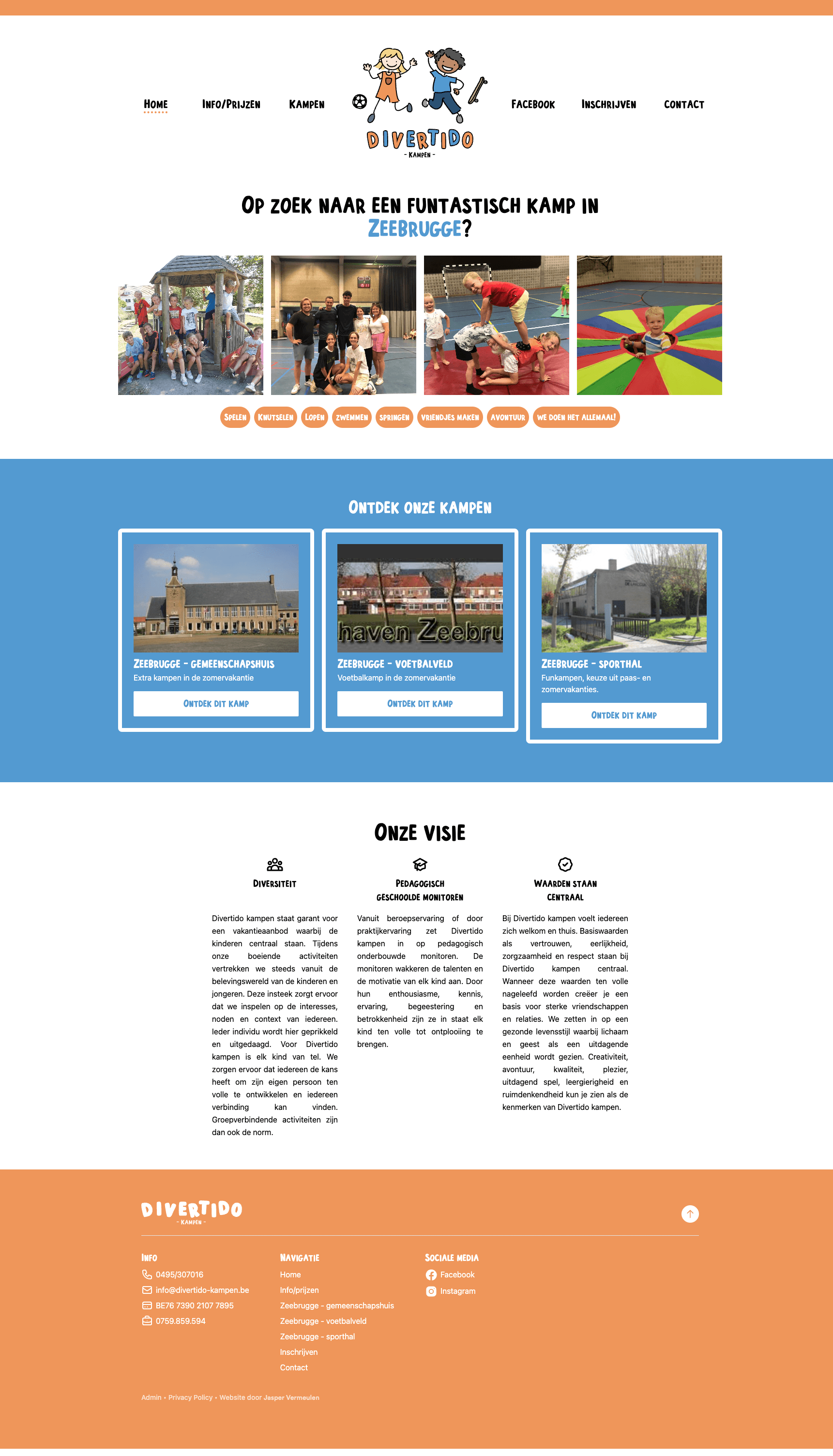 Digitalisering in Actie: Herontwerp van de Website van Divertido Kampen voor Verbeterde Betrokkenheid en Merkconsistentie.