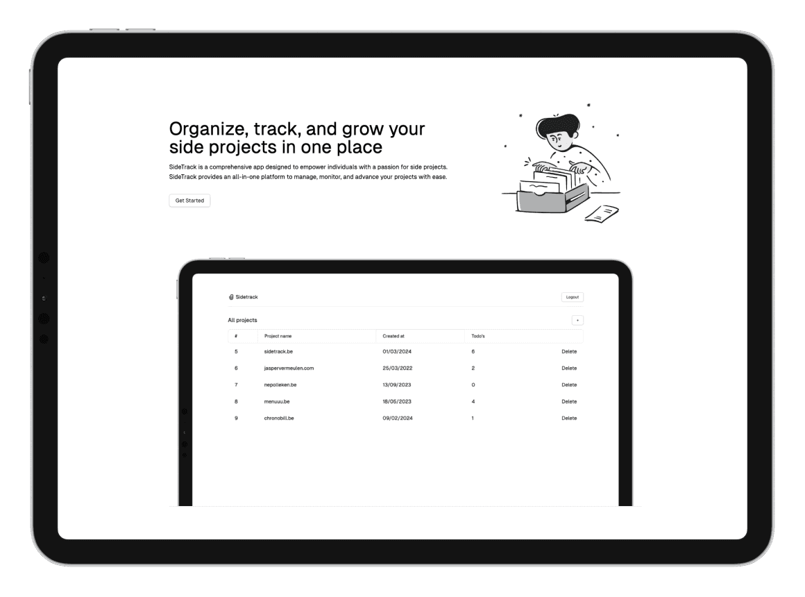 SideTrack: Jouw Ultieme App voor Side Projects